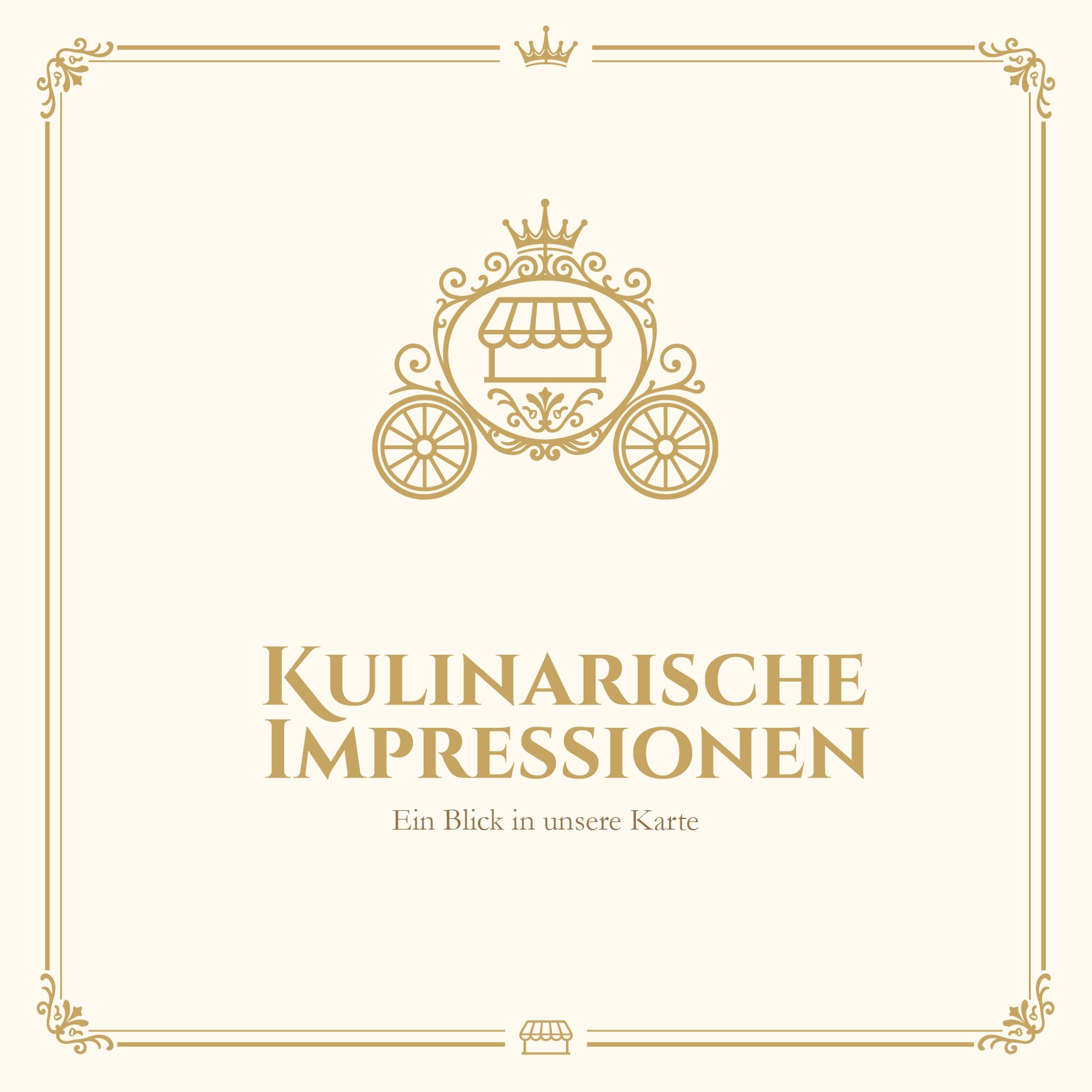Gaumenkutsche mit kulinarischen Spezialitäten im historischen Wagen.